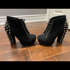 Black Spiked Heels